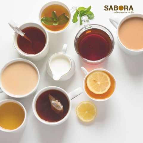  Diferentes tipos de té en cunca